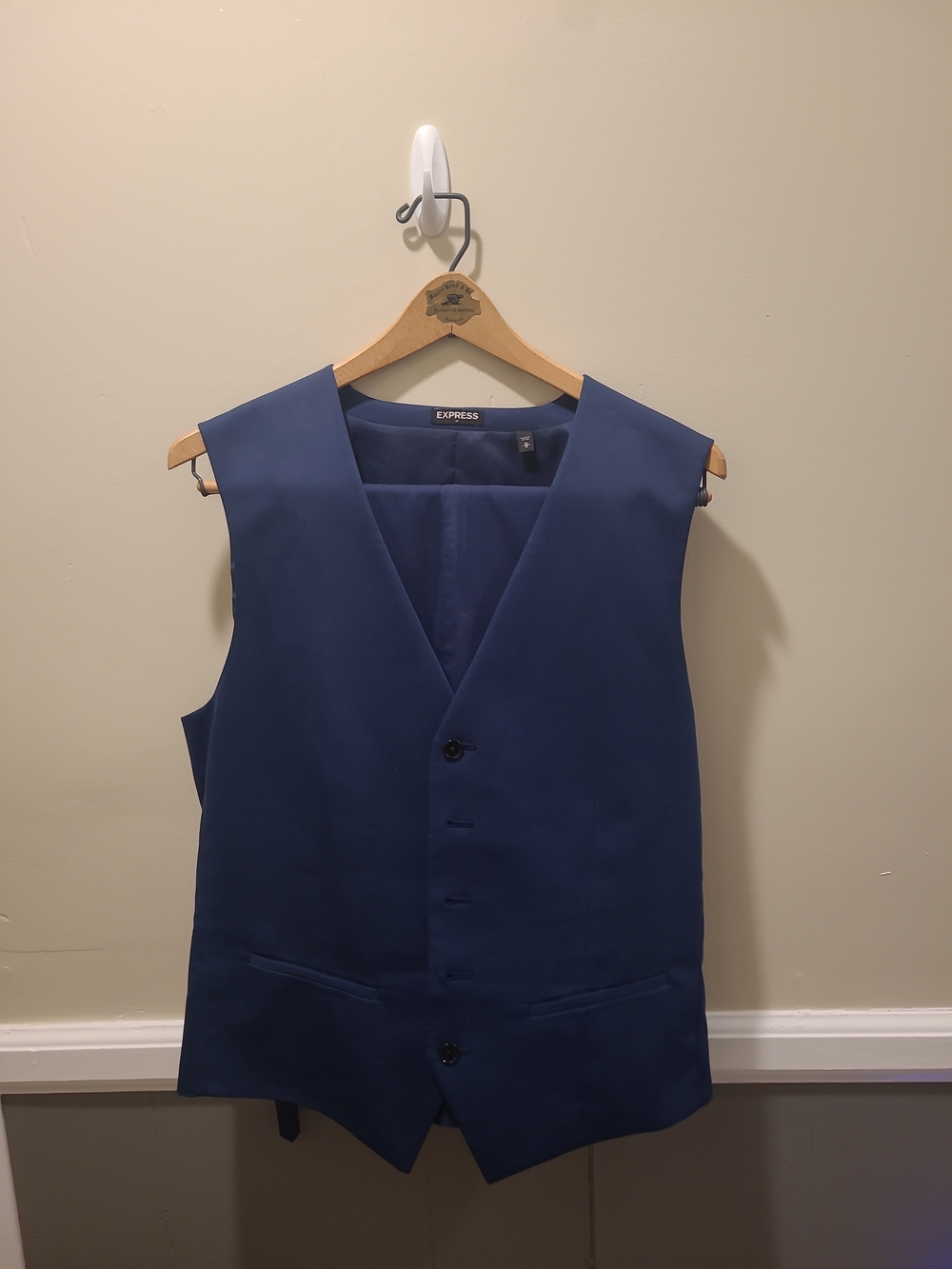 Men’s Express Suit Pants 34X32 and Men’s Medium Vest In Navy Blue